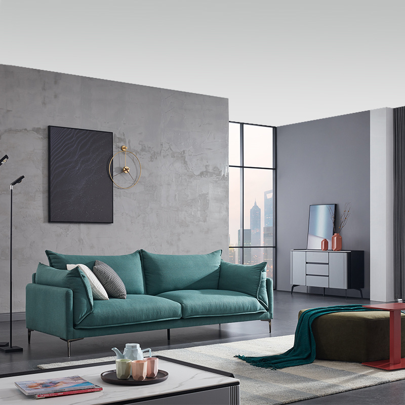 Living Room L Shape Sectional Fabric Sofa