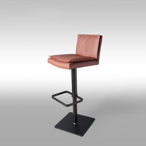 Custom Metal Leg Leather Bar Chair Stool