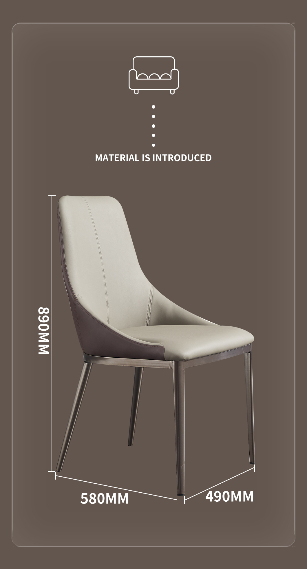 Technology Cloth Metal Fabric Dining Chair Simple Design Home Hotel Dining Chair
