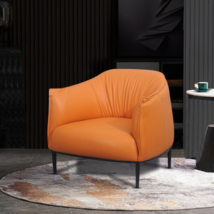 Italian Design Comfortable Hotel Leather Single Seat Sofa