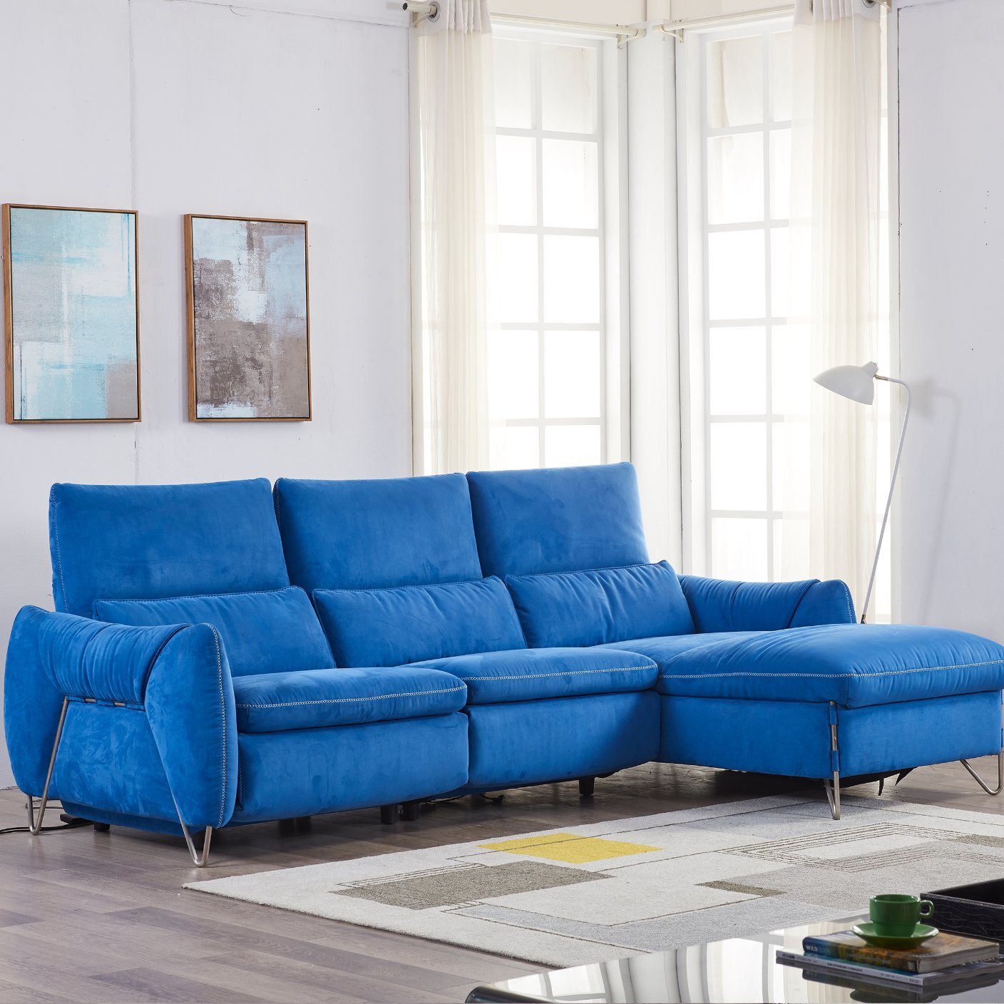Factory Wholesale Sofa Set Manual Recliner Living Room Home Furniture