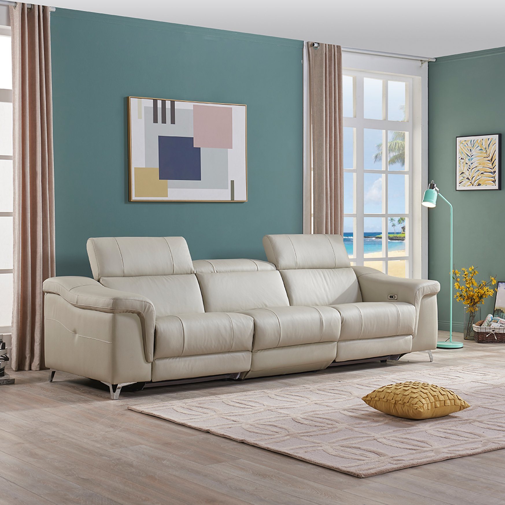 2022 Hot Sale Living Room Fabric Reclining Sofa Home Furniture