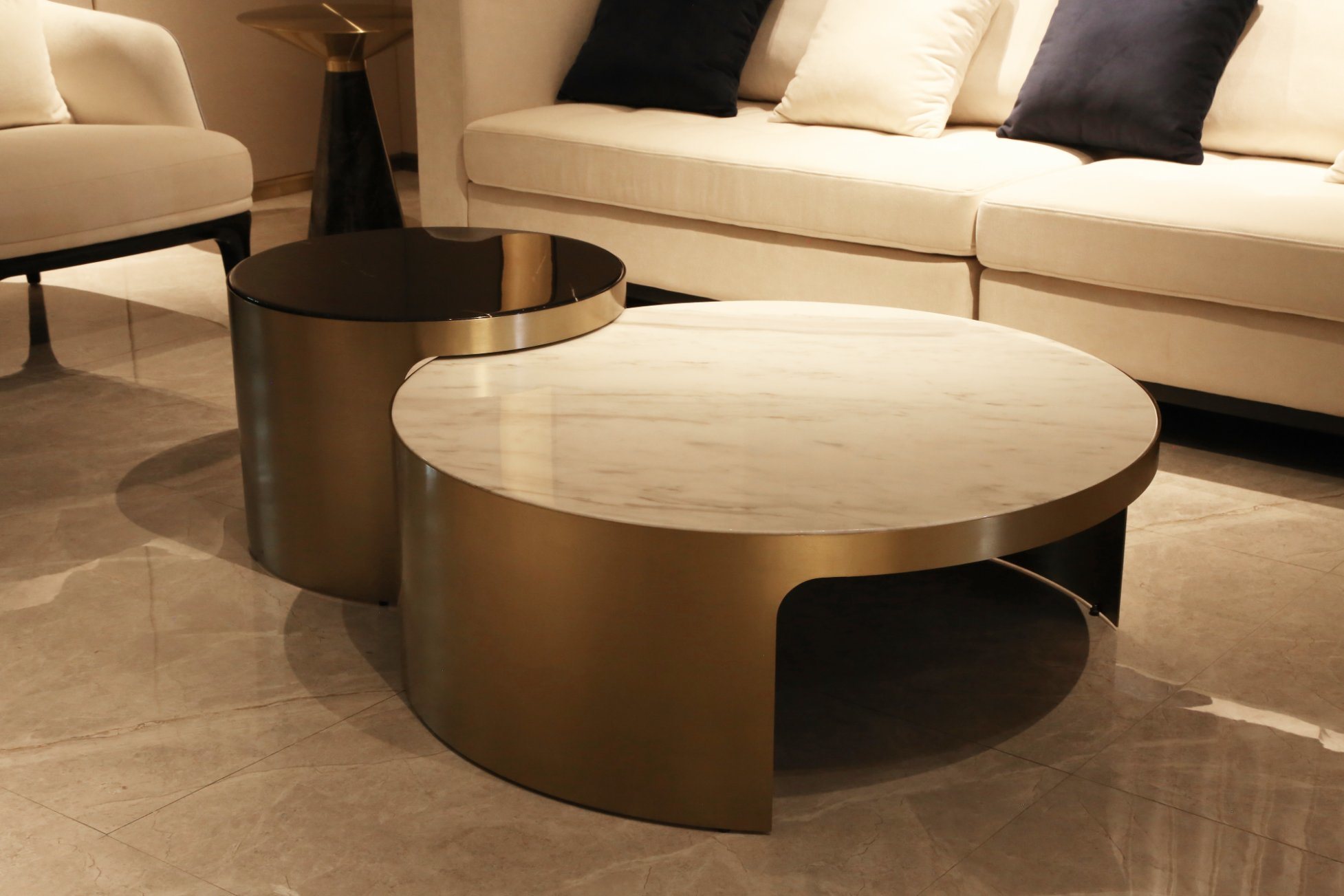 Modern Home Hotel Living Room Round Combination Coffee Table
