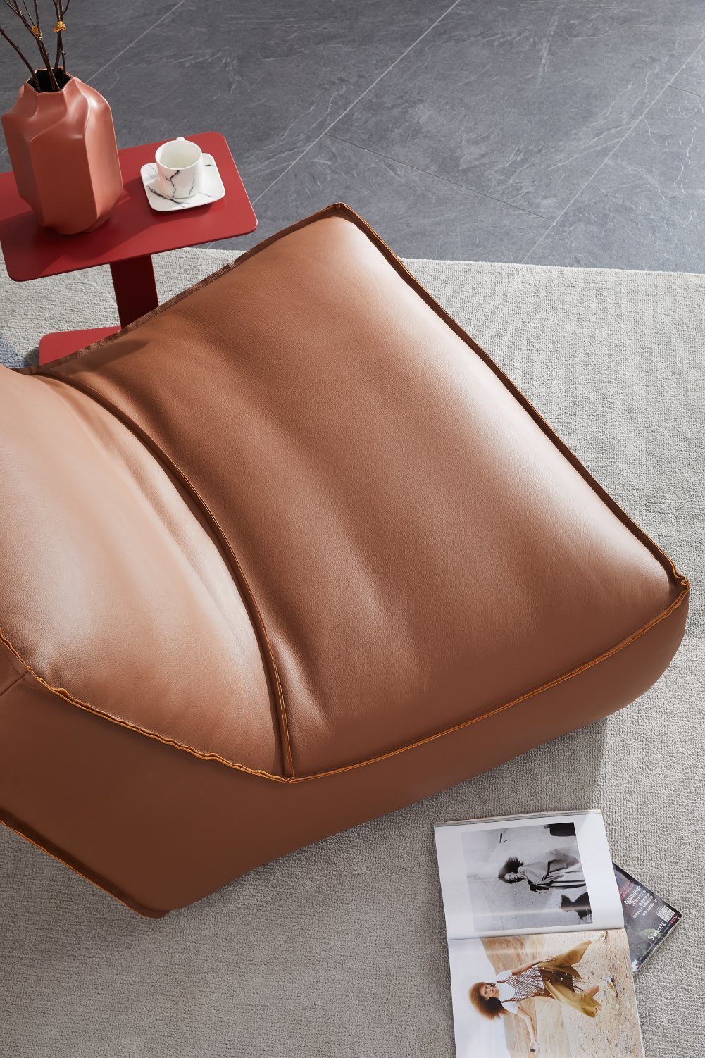 Italian Design Thick Leather Simple Leisure Chair
