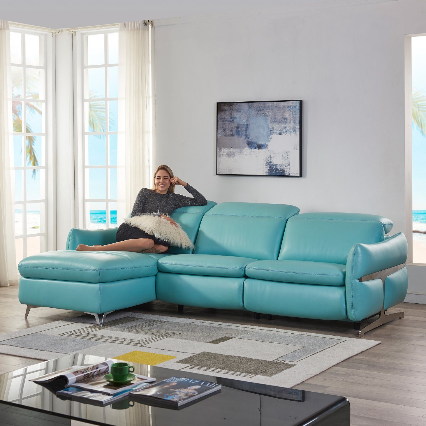Hot Selling Living Room Furniture Electric Functional Sofa Functional Sofa Bed PVC Sofa High Quality Sofa