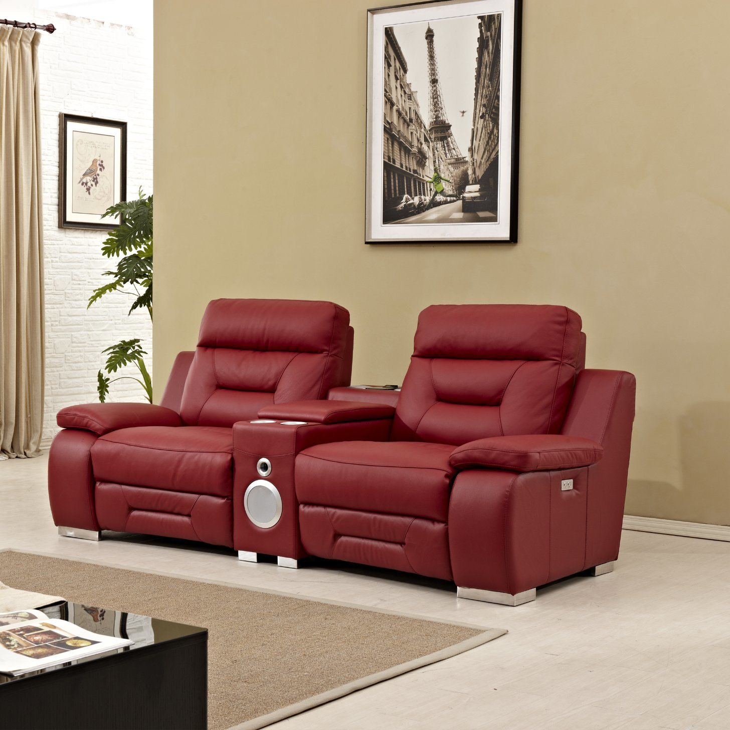 Home Theater Is Equipped with 2 Side Electric Recliner, All Equipped with Ordinary Headrest Function Sofa