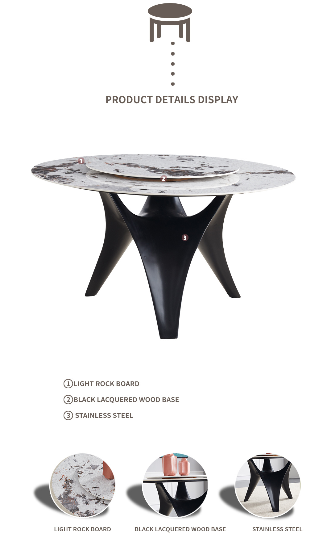 Customized Modern Furniture Dining Table Furniture
