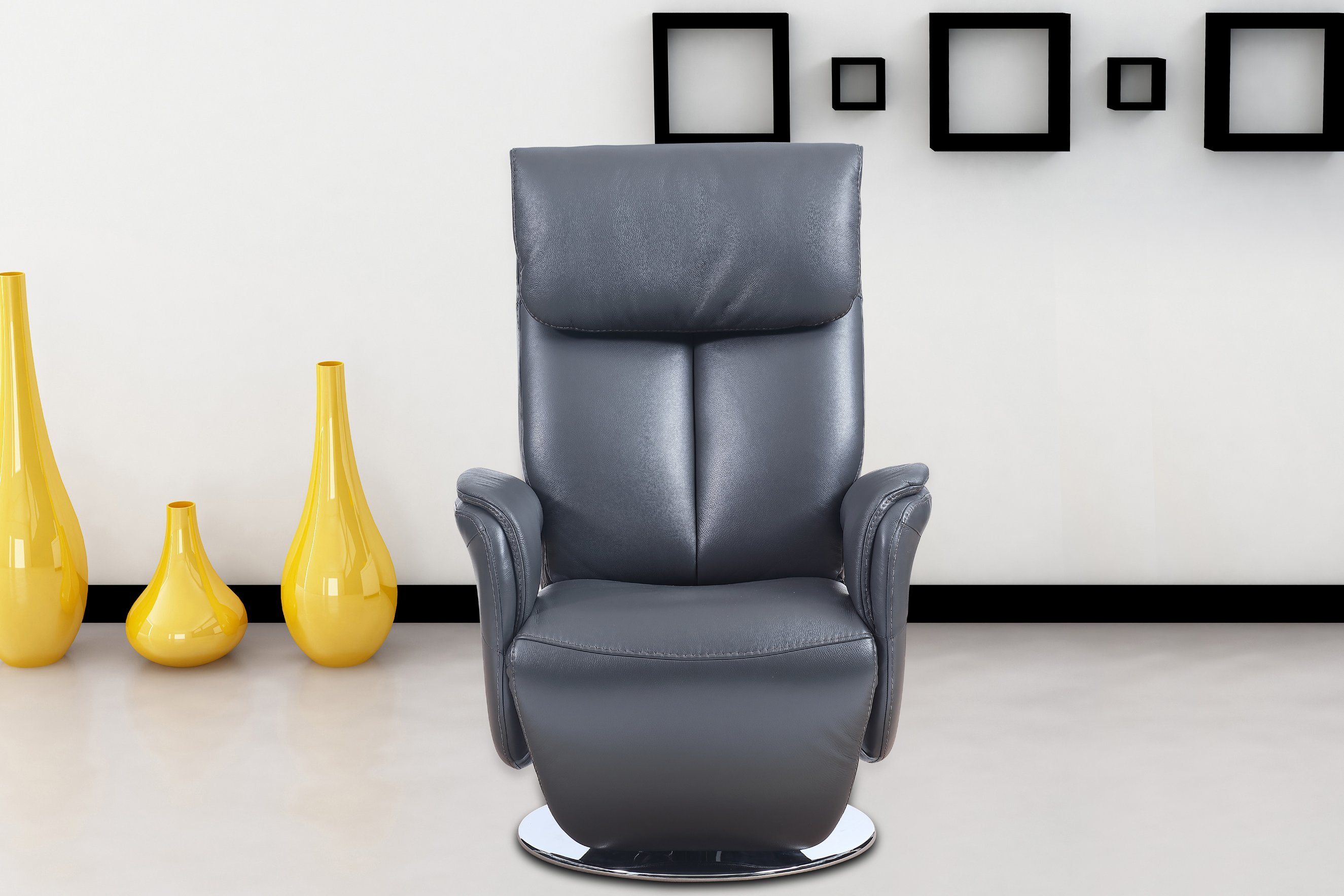 Real Leather Hotel Home Recliner Chair