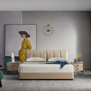 2021 Hot Sale Microfiber Technology Leather Bed Bedroom Furniture