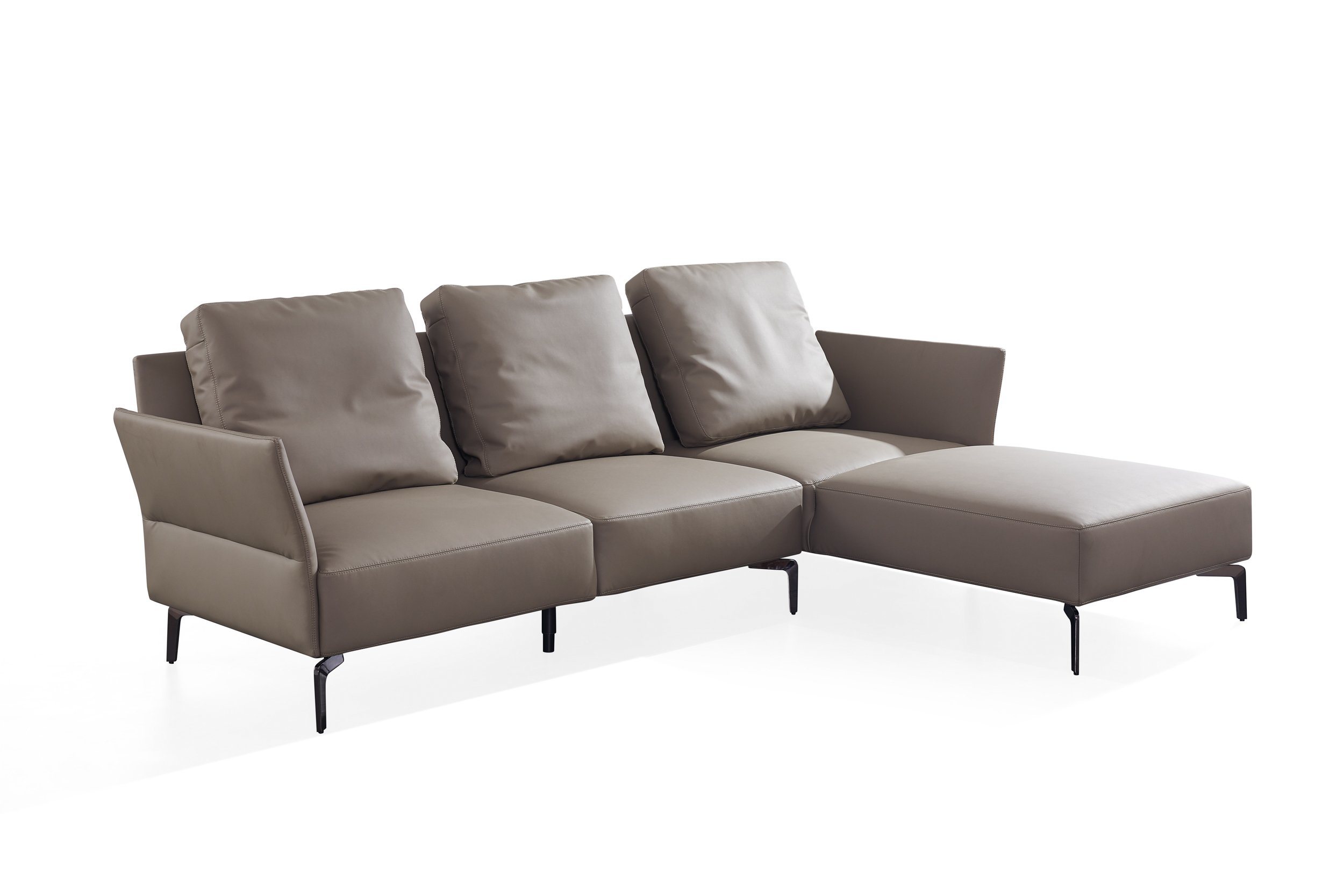 Home Living Room Laf Two Seater Chaiselounge Nano Leather Sofa Set