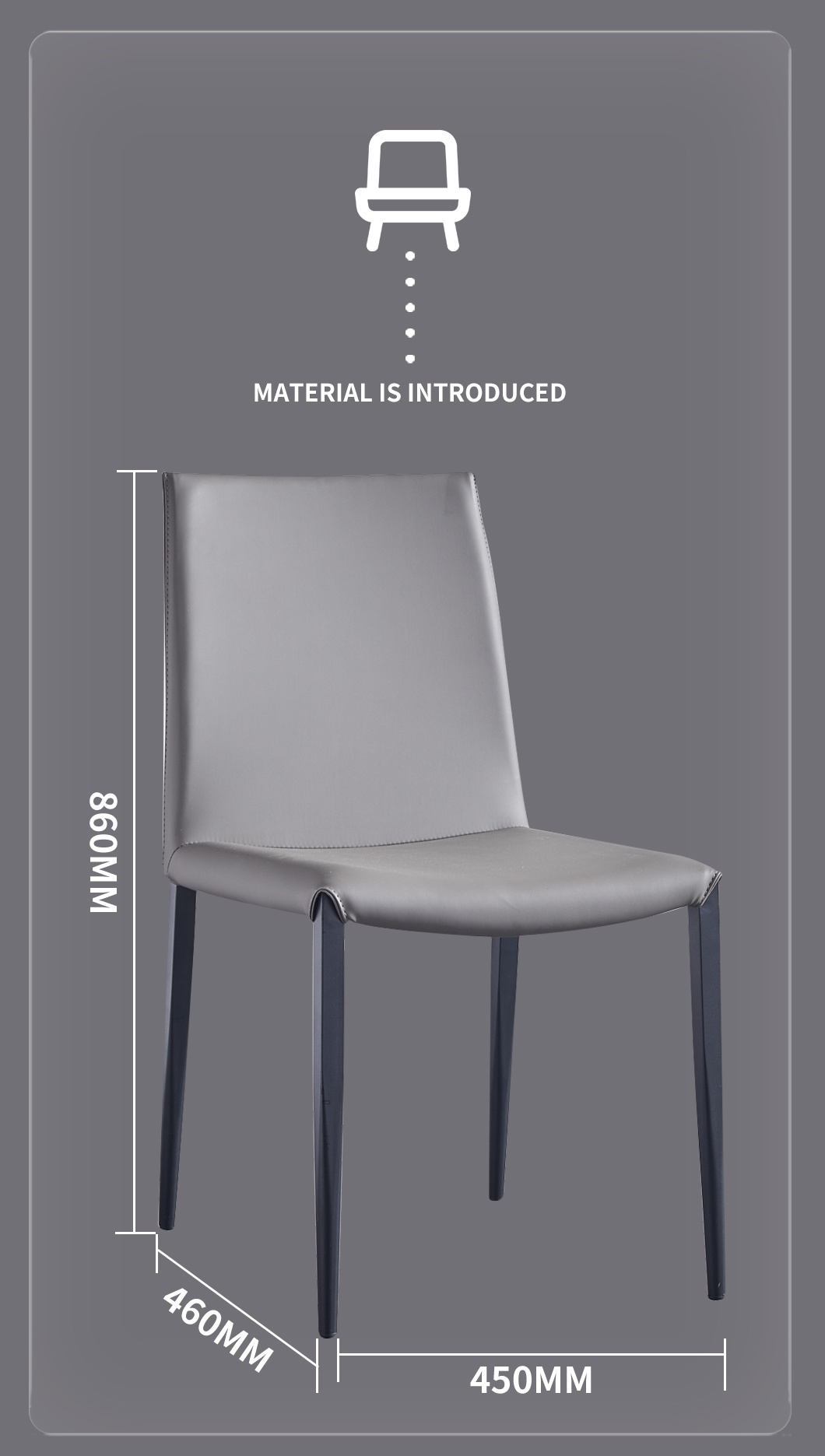 Fabric Hotel Home Dining Room Stainless steel Chair