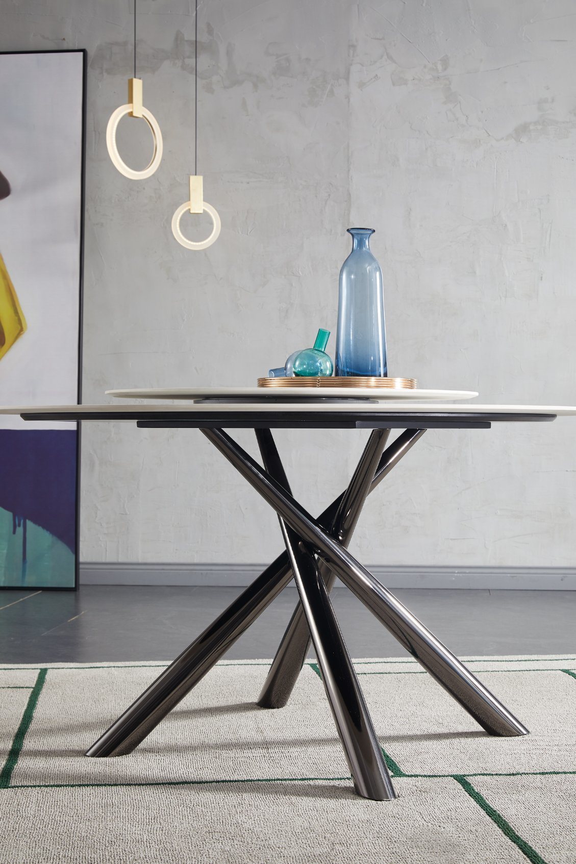 Modern Wooden Marble Dining Table