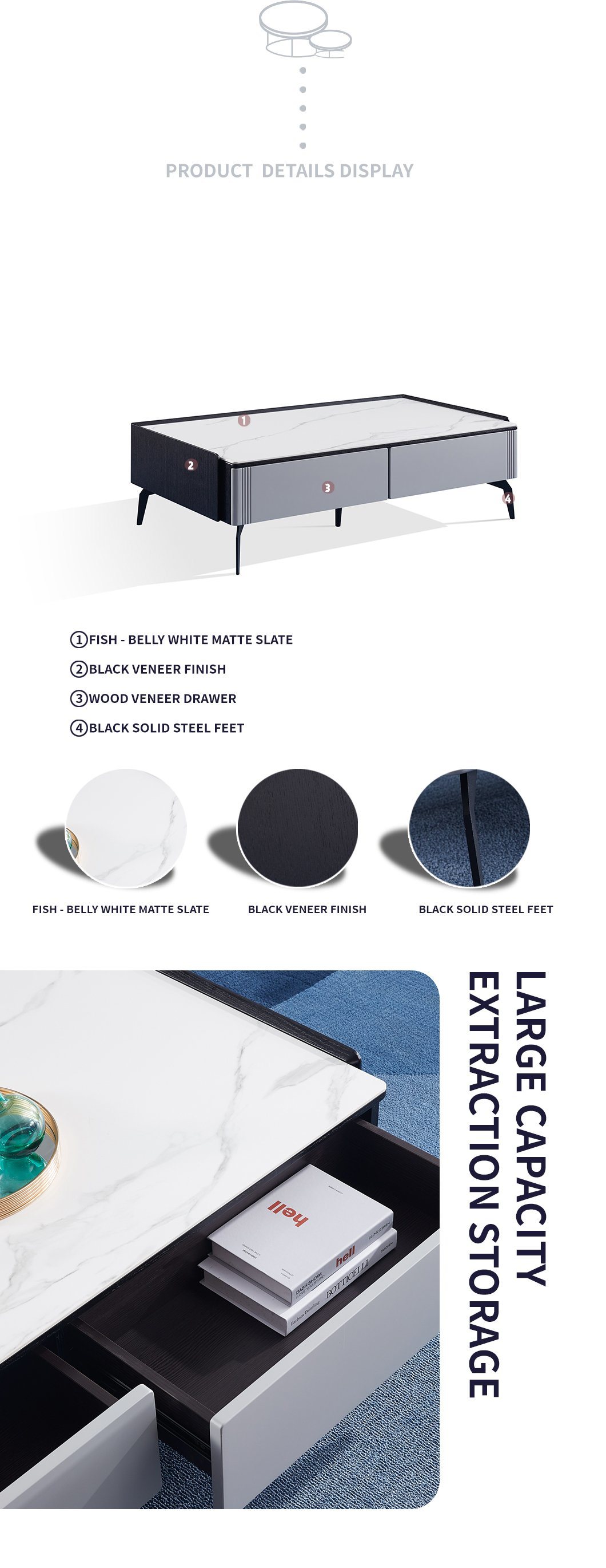 Simple Modern Living Room Coffee Table Tea Table Rectangular Table
